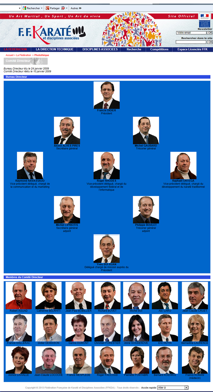 Comite Directeur FFK